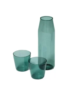 Nine Kander|Service<Milk, set of 1 carafe + 2 glasses, grey fra
