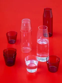 Nine Kander|Service<Milk, set of 1 carafe + 2 glasses, aqua fra