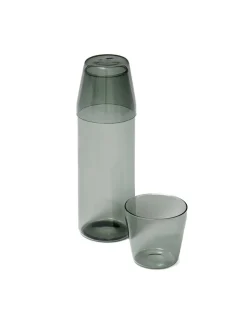 Nine Kander|Service<Milk, set of 1 carafe + 2 glasses, aqua fra