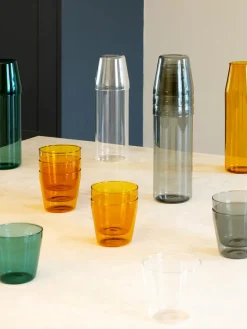 Nine Kander|Service<Milk, set of 1 carafe + 2 glasses, aqua fra