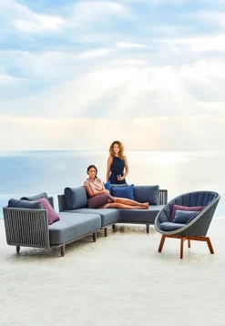 Cane-line Udendørs Loungemøbler<Moments 2 pers. Sofa venstre inkl. hynder fra