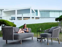 Cane-line Udendørs Loungemøbler|Havestole<Moments Loungestol inkl. hynder fra