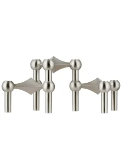 STOFF Nagel Gaver Til Hende|Gaver Til Ham<Nagel Lysestage, børstet krom fra