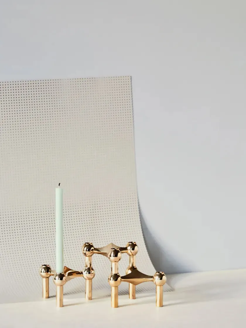 STOFF Nagel Gaver Til Hende|Gaver Til Ham<Nagel Lysestage, børstet krom fra