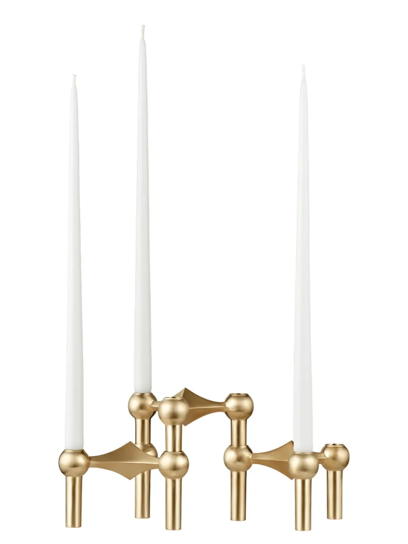 STOFF Nagel Lysestager<Nagel Lysestage, messing fra