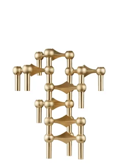 STOFF Nagel Lysestager<Nagel Lysestage, messing fra