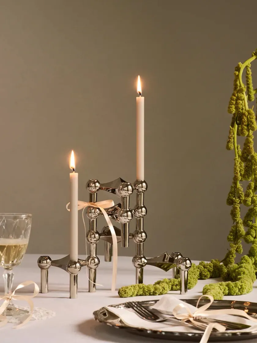 STOFF Nagel Lysestager<Nagel Lysestage, messing fra