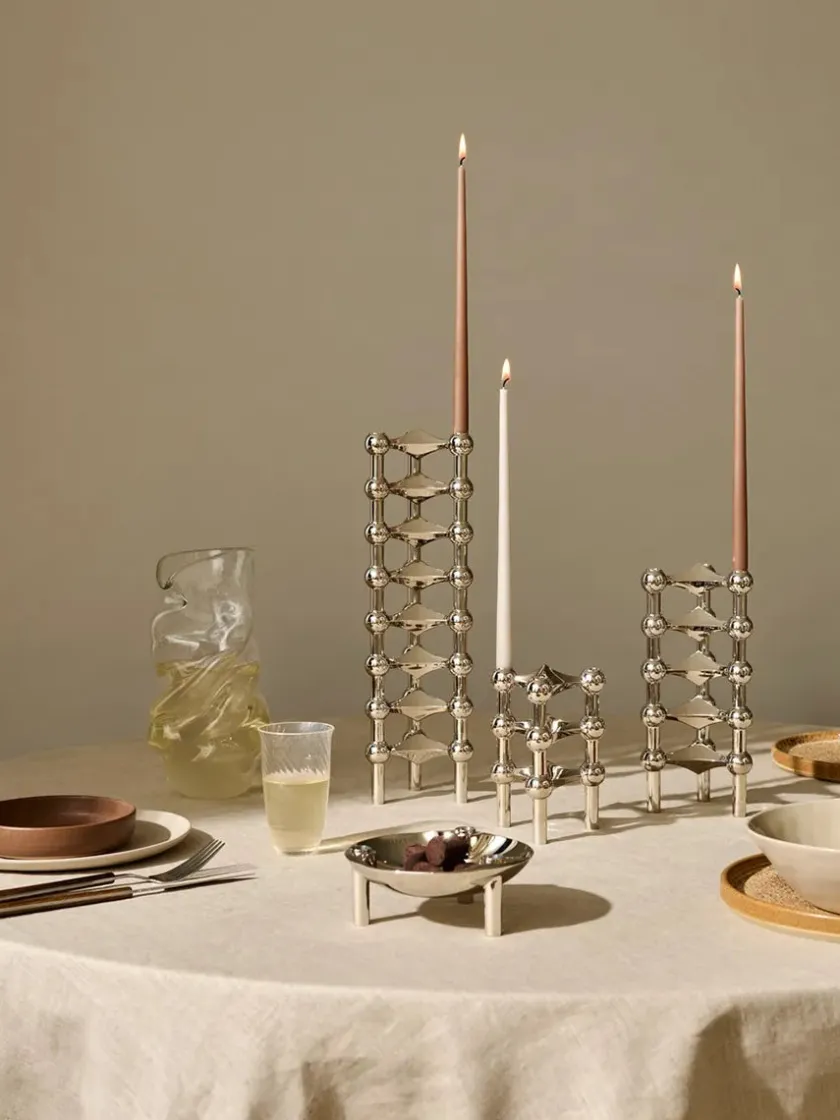 STOFF Nagel Lysestager<Nagel Lysestage, messing fra