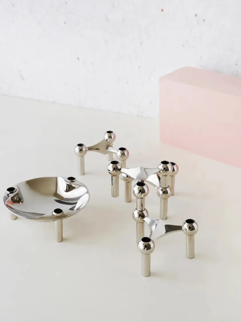 STOFF Nagel Lysestager<Nagel Lysestage, messing fra