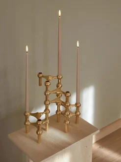 STOFF Nagel Lysestager<Nagel Lysestage, messing fra