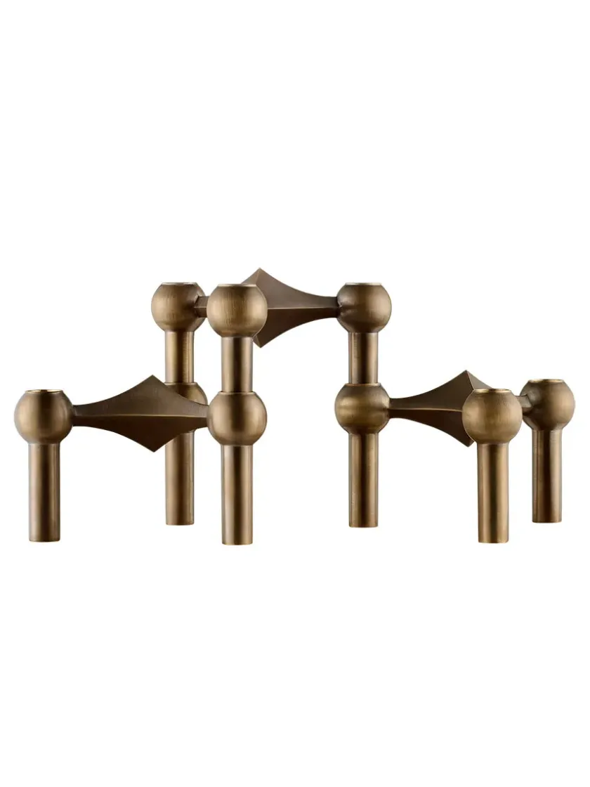 STOFF Nagel Lysestager<Nagel Lysestage, sort krom fra