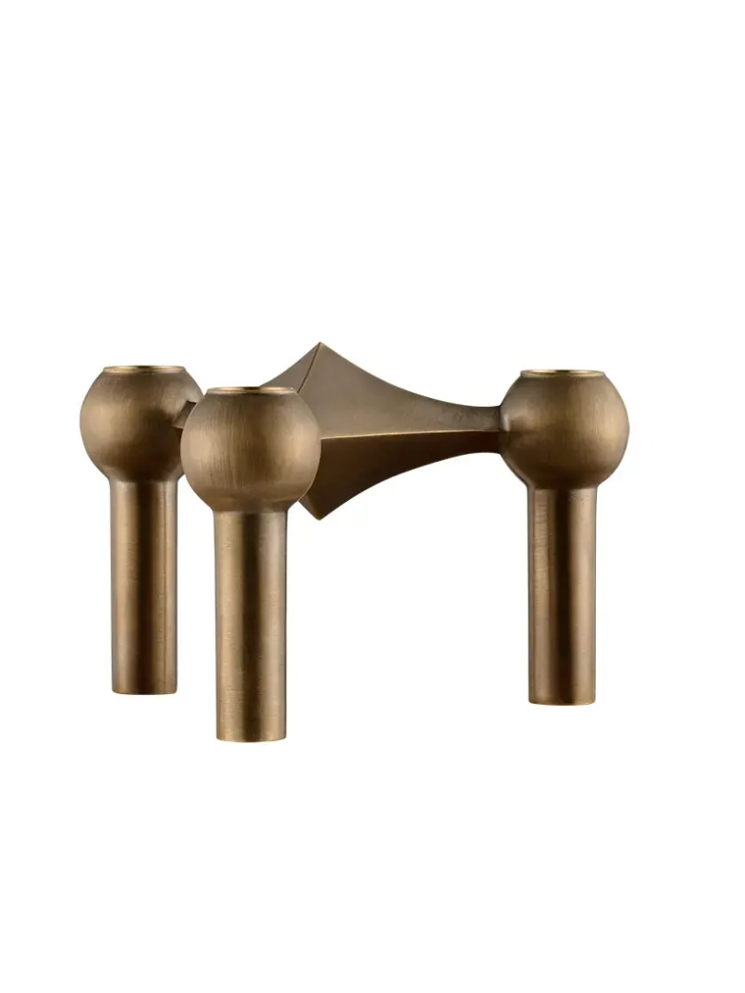 STOFF Nagel Lysestager<Nagel Lysestage, sort krom fra