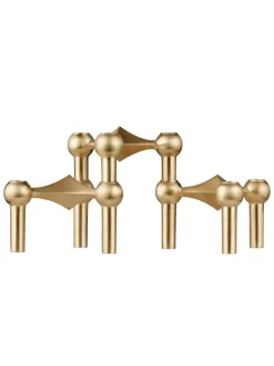 STOFF Nagel Lysestager<Nagel Lysestage, sort krom fra