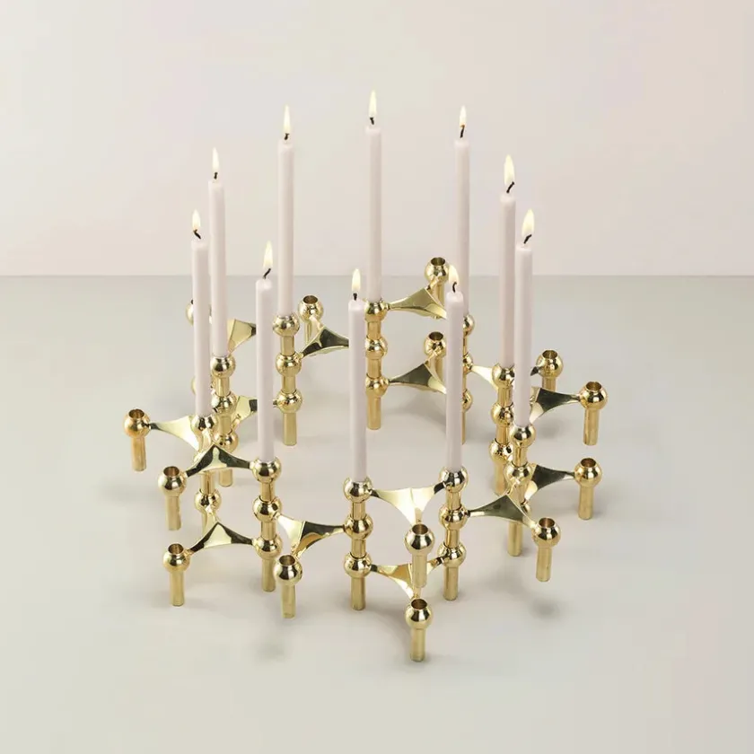 STOFF Nagel Lysestager<Nagel Lysestage, sort krom fra