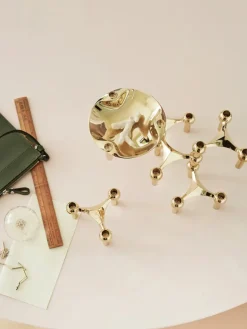 STOFF Nagel Lysestager<Nagel Lysestage, sort krom fra