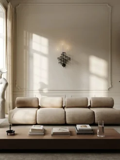 STOFF Nagel Lysestager<Nagel Lysestage, sort krom fra