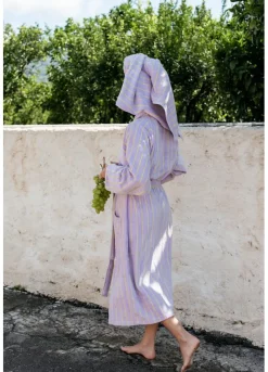 Bongusta Tøj|Badeværelsestekstiler<Naram badekåbe, Lilac & Neon Yellow fra