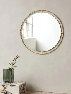 Audo Copenhagen Spejle<Nimbus Mirror Ø110, brass fra