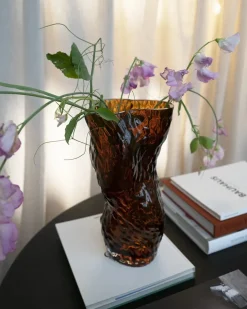 Hein Studio Vaser<Ostrea Vase, amber fra