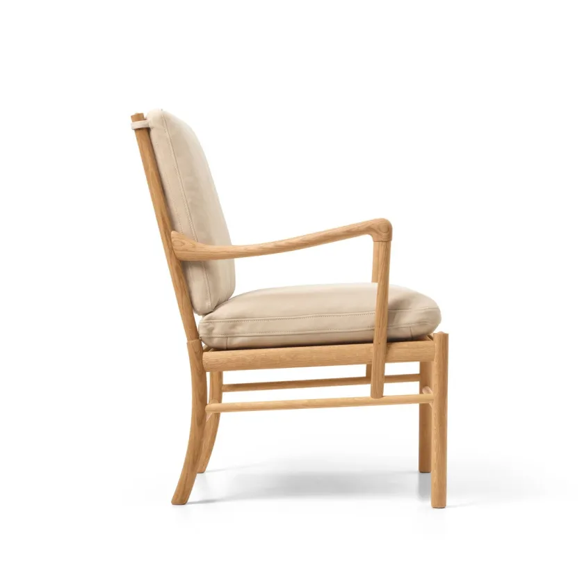 Carl Hansen & Søn Loungestole|Lænestole<OW149 Colonial lænestol, eg olie, Terra-læder af Ole Wanscher