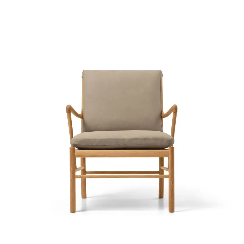 Carl Hansen & Søn Loungestole|Lænestole<OW149 Colonial lænestol, eg olie, Terra-læder af Ole Wanscher