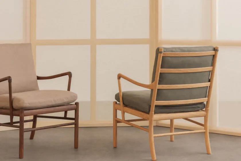 Carl Hansen & Søn Loungestole|Lænestole<OW149 Colonial lænestol, valnød olie, Terra-læder af Ole Wanscher