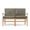 Carl Hansen & Søn Sofaer<OW149-2 Colonial sofa eg olie, Terra-læder af Ole Wanscher