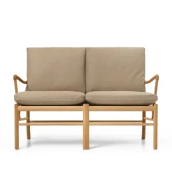 Carl Hansen & Søn Sofaer<OW149-2 Colonial sofa eg olie, Terra-læder af Ole Wanscher