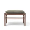 Carl Hansen & Søn Skamler|Fodskamler<OW149F Fodskammel til Colonial lænestol, valnød olie, Terra-læder af Ole Wanscher