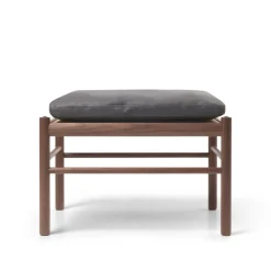 Carl Hansen & Søn Skamler|Fodskamler<OW149F Fodskammel til Colonial lænestol, valnød olie, Terra-læder af Ole Wanscher