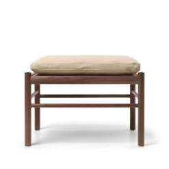 Carl Hansen & Søn Skamler|Fodskamler<OW149F Fodskammel til Colonial lænestol, valnød olie, Terra-læder af Ole Wanscher