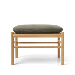 Carl Hansen & Søn Skamler|Fodskamler<OW149F Fodskammel til Colonial lænestol, eg olie, Terra-læder af Ole Wanscher