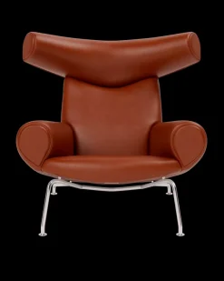 Fredericia Furniture Lænestole<OX Chair - Grå Hallingdal 116 af Hans J. Wegner