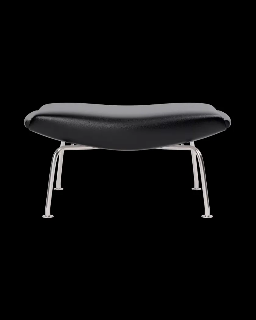 Fredericia Furniture Skamler<OX Skammel - Primo 88 læder i Sort af Hans J. Wegner