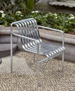 HAY Havestole<Palissade Dining Armchair, hot galvanised fra