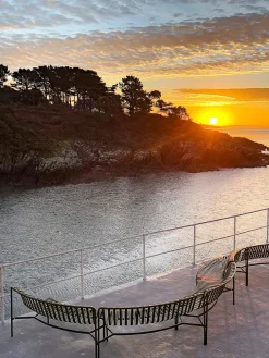 HAY Havebænke<Palissade Park Dining Bench, in, sky grey fra