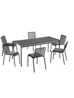 HAY Havemøbelsæt<Palissade sæt, 6 armstole og bord i olive fra