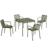 HAY Havemøbelsæt<Palissade sæt, 4 armstole og bord i olive fra