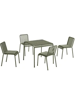 HAY Havemøbelsæt<Palissade sæt, 4 armstole og bord i anthracite fra