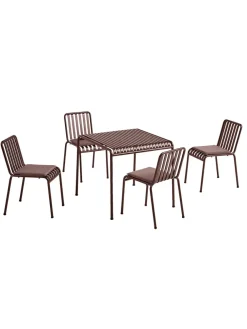 HAY Havemøbelsæt<Palissade sæt, 4 armstole og bord i anthracite fra