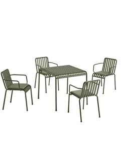 HAY Havemøbelsæt<Palissade sæt, 4 armstole og bord i anthracite fra