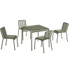 HAY Havemøbelsæt<Palissade sæt, 4 stole og bord i olive fra