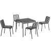HAY Havemøbelsæt<Palissade sæt, 4 stole og bord i anthracite fra