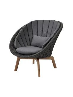 Cane-line Udendørs Loungemøbler|Havestole<Peacock Loungestol, Soft Rope m/ben i teak fra