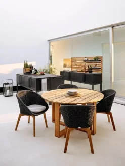 Cane-line Havestole<Peacock Stol, Soft Rope m/ben i teak fra