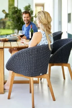 Cane-line Havestole<Peacock Stol, Soft Rope m/ben i teak fra