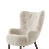 &Tradition Lænestole<Petra VB3 Chair, moonlight sheepskin/walnut fra