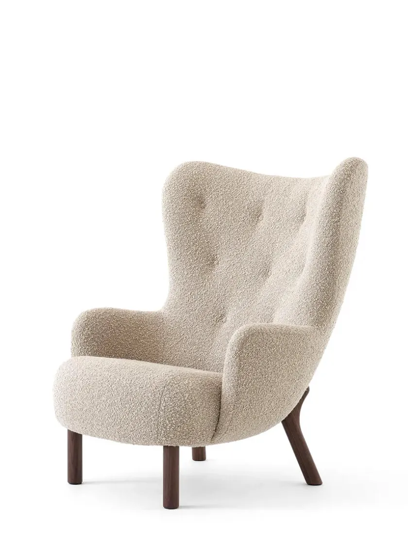&Tradition Lænestole<Petra VB3 Chair, moonlight sheepskin/walnut fra