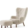 &Tradition Lænestole<Petra VB3 inkl. Skammel, sheepskin moonlight fra