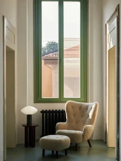 &Tradition Lænestole<Petra VB3 inkl. Skammel, sheepskin sahara fra